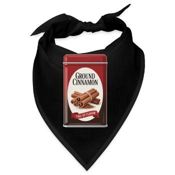 Ground Cinnamon Zimt Full Of Flavor - Bandana - Schwarz - Vorne