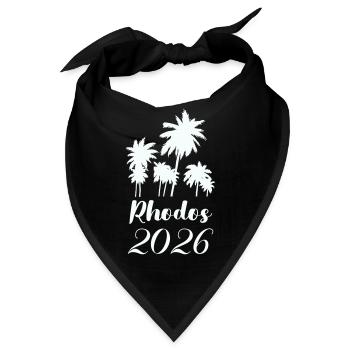 Rhodos Palmen 2026 - Bandana - Schwarz - Vorne