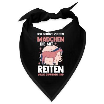 Reiten Pferdeliebhaber Reiterhof Pferde - Bandana - Schwarz - Vorne