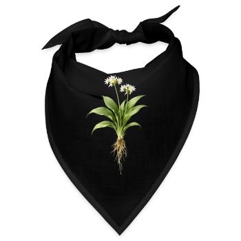 Bärlauch Pflanze Botanisches Design - Bandana - Schwarz - Vorne