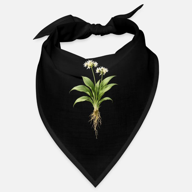 Wild Garlic Plant Botanical Design Bandana