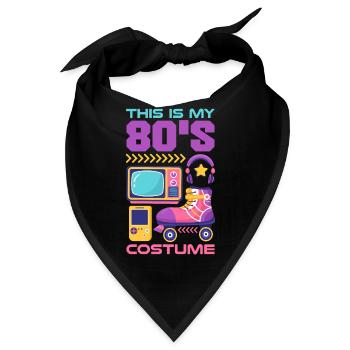 Retro Back to the 80s Vintage Design - Bandana - Schwarz - Vorne