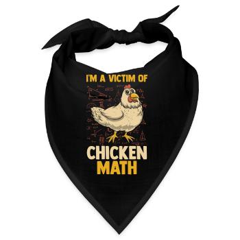 Farmer Rooster Flock Poultry Math Chicken - Bandana - Schwarz - Vorne