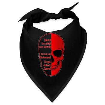 Halbskull Metal-Statement Rot Schwarz - Bandana - Schwarz - Vorne