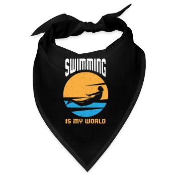 Schwimmer Schwimmen 50 Meter Bahn - Bandana - Schwarz - Vorne