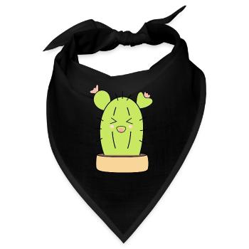 Kawaii Kaktus  - Bandana - Schwarz - Vorne