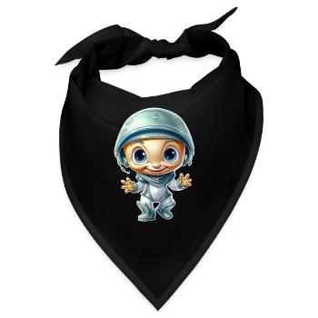 Oh nein der Chef vom Callcenter hat keine Ahnung - Bandana - Schwarz - Vorne