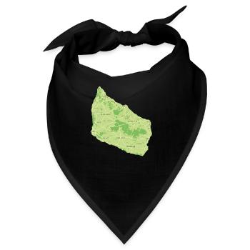 Bornholmer Karte - Bandana - Schwarz - Vorne