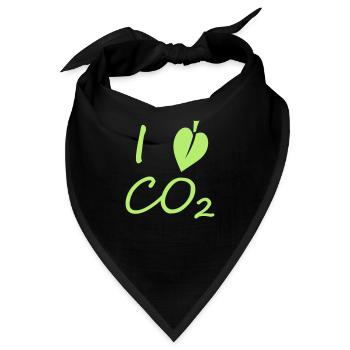 i love full green CO2 - Bandana - Schwarz - Vorne