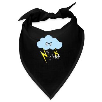die lustige Gewitter Wolke - Bandana - Schwarz - Vorne