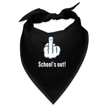 School’s Out! (Schulabschluss / Stinkefinger) - Bandana - Schwarz - Vorne