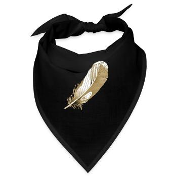 Feder - Bandana - Schwarz - Vorne