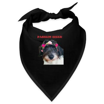 DOG Fashion Woche - Bandana - Schwarz - Vorne