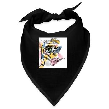 Coloured eye - Bandana - Schwarz - Vorne