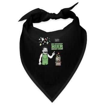 Bioabfall Biotonne Spruch Abfall Sprechblase - Bandana - Schwarz - Vorne