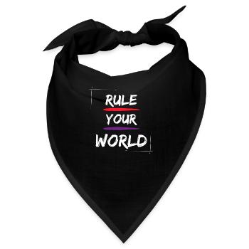 Regel deine Welt - Bandana - Schwarz - Vorne