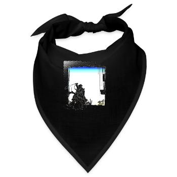 Cowboy Lustiger Cowboyhut Wild Western Country - Bandana - Schwarz - Vorne