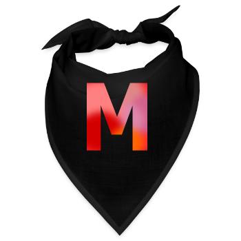 Buchstabe M - Bandana - Schwarz - Vorne