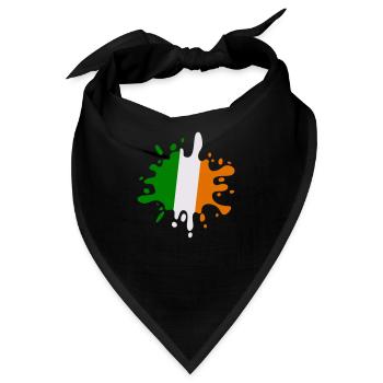 farbklecks irland - Bandana - Schwarz - Vorne