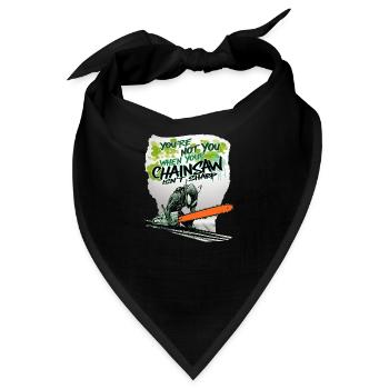 Du bist nicht du wenn Kette stumpf ist - Bandana - Schwarz - Vorne