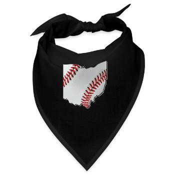 Ohio (USA) | echter Baseball | Landkarte - Bandana - Schwarz - Vorne