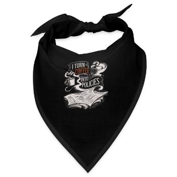 Kaffee trifft Versicherung – mit Humor - Bandana - Schwarz - Vorne