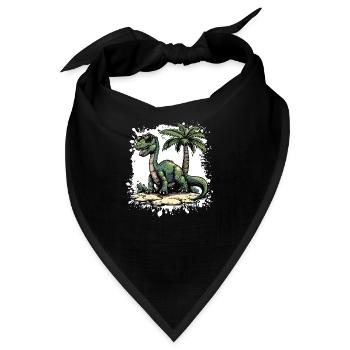 Dinosaurier brontosaurus Sommer - Bandana - Schwarz - Vorne