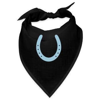 Horseshoe - you can change the colour - Bandana - Schwarz - Vorne