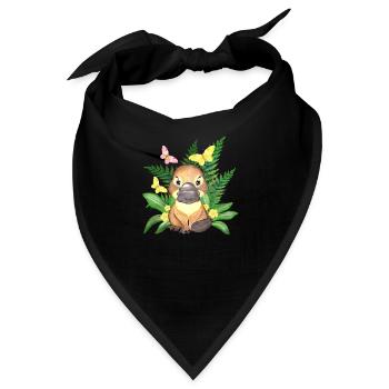 Australien Schnabeltier süß australisch Wappentier - Bandana - Schwarz - Vorne