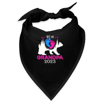 Werdender Opa 2023, 2023 werde ich Opa, 2023 Opa - Bandana - Schwarz - Vorne