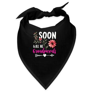 Bald werden wir Oma und Opa, Wir werden Großeltern - Bandana - Schwarz - Vorne