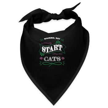 aww pet funny sayings bow tie pet cat kitty gift - Bandana - Schwarz - Vorne