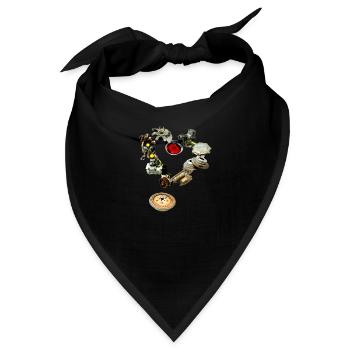 Autoteile-Herz - ein Herz für gebrauchte Autoteile - Bandana - Schwarz - Vorne