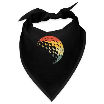 Golfball Vintage retro - Bandana - Schwarz - Vorne