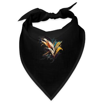 Die Kunst des modernen Pinselstrichs - Bandana - Schwarz - Vorne