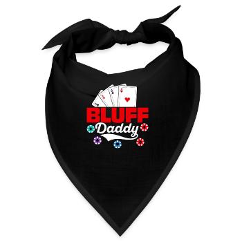 Bluff Daddy Poker Card Player - Bandana - Schwarz - Vorne