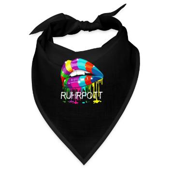Ruhrpott Rainbow Lips - Bandana - Schwarz - Vorne