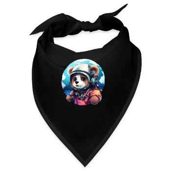 Süßer Bär im Astronauten Style. Bären Outfit - Bandana - Schwarz - Vorne