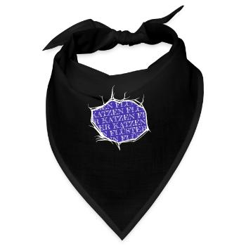 katze geschenk geburtstagsgeschenk falbkatze - Bandana - Schwarz - Vorne