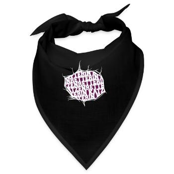 veggie gemüse fährte tiere geschenk kuh zitat tier - Bandana - Schwarz - Vorne