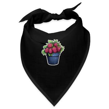 Himbeere Topfpflanze - Bandana - Schwarz - Vorne