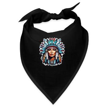 Indianer - Ureinwohner Amerikas - USA - Bandana - Schwarz - Vorne