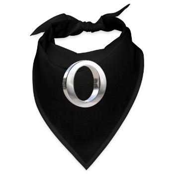 Chrome ,, O " Metallic - Bandana - Schwarz - Vorne