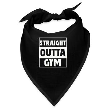 Straight Outta Gym - Bandana - Schwarz - Vorne