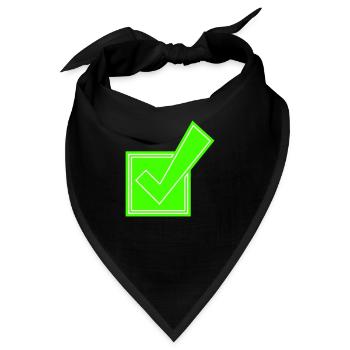 Häkchen Symbol Ankreuzen - Bandana - Schwarz - Vorne