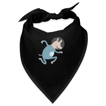 Schwein im All - Bandana - Schwarz - Vorne