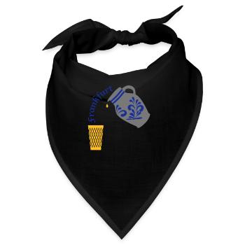 Frankfurt Bembel Gerippte - Bandana - Schwarz - Vorne