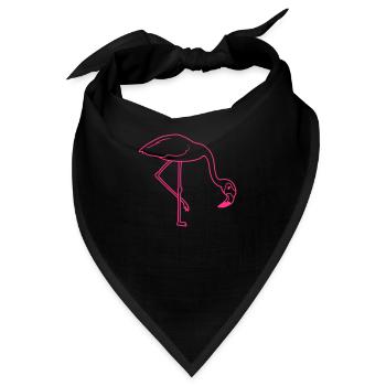 essen trinken beugen unten flamingo clipart comic - Bandana - Schwarz - Vorne