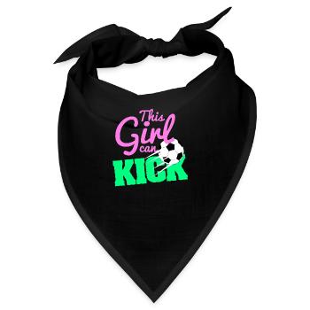 Soccer frauenfußball kicken mädchen girlpower - Bandana - Schwarz - Vorne