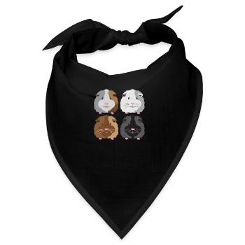 vier Meerschweinchen! - Bandana - Schwarz - Vorne